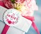 Happy Mothers Day Stickers - 36pcs Mother's Day Gift Tags Labels 1.5" Pink Flower Mom Stickers for Envelope Seals Card Gift Wrap Box Decorations Party Favors